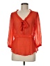 BCBGeneration 100% Polyester Orange 3/4 Sleeve Blouse Size M - photo 1