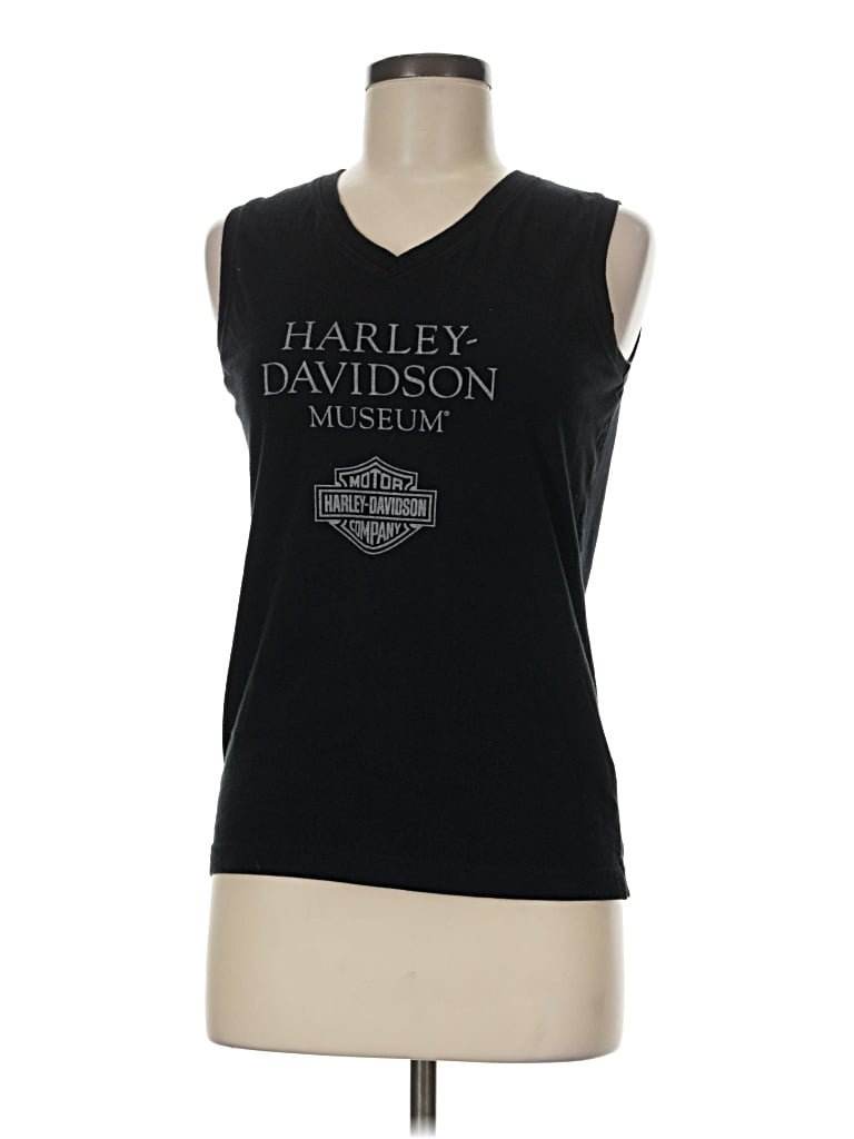 Pre-owned Harley Davidson Sleeveless T-shirt In Black
