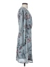 Just Fab 100% Polyester Print Blue Casual Dress Size S - photo 4