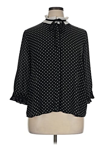 Zara Basic 3/4 Sleeve Blouse (view 1)