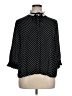 Zara Basic 100% Polyester Polka Dots Black 3/4 Sleeve Blouse Size XL - photo 1