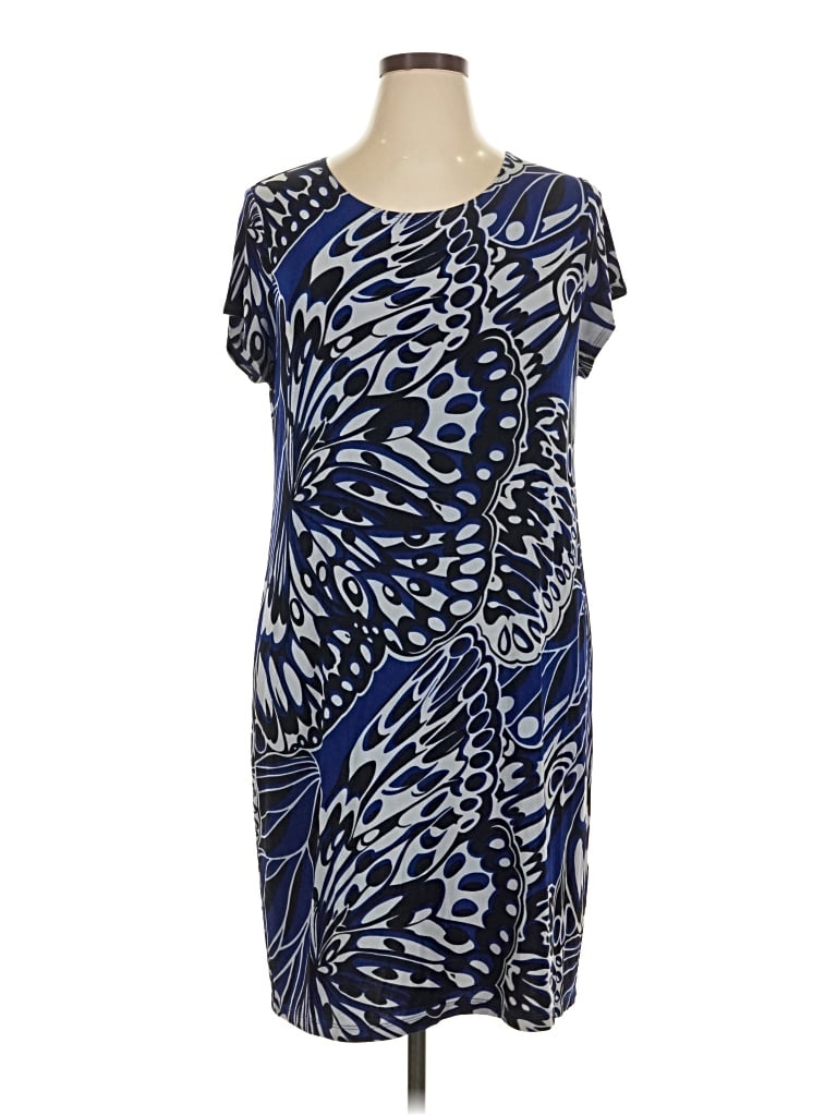 Pre-owned Travelers By Chico's Casual Dress In Blue