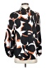Chico's Print Black Long Sleeve Blouse Size Sm (0) - photo 1