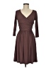 Gilli Solid Brown Casual Dress Size M - photo 1