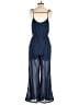 Dizzire 100% Polyester Solid Blue Jumpsuit Size M - photo 2