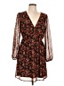 Doe & Rae 100% Polyester Floral Brown Casual Dress Size L - photo 1