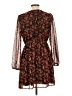 Doe & Rae 100% Polyester Floral Brown Casual Dress Size L - photo 2