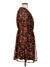 Doe & Rae 100% Polyester Floral Brown Casual Dress Size L - photo 4