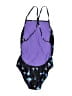 Speedo Graphic Purple One Piece Swimsuit Size 14 - photo 2