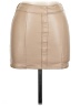 DKNY Solid Tan Faux Leather Skirt Size 10 - photo 1
