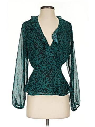 Aqua 3/4 Sleeve Blouse (view 1)