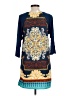 Angie 100% Polyester Paisley Blue Casual Dress Size L - photo 2
