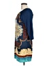 Angie 100% Polyester Paisley Blue Casual Dress Size L - photo 5