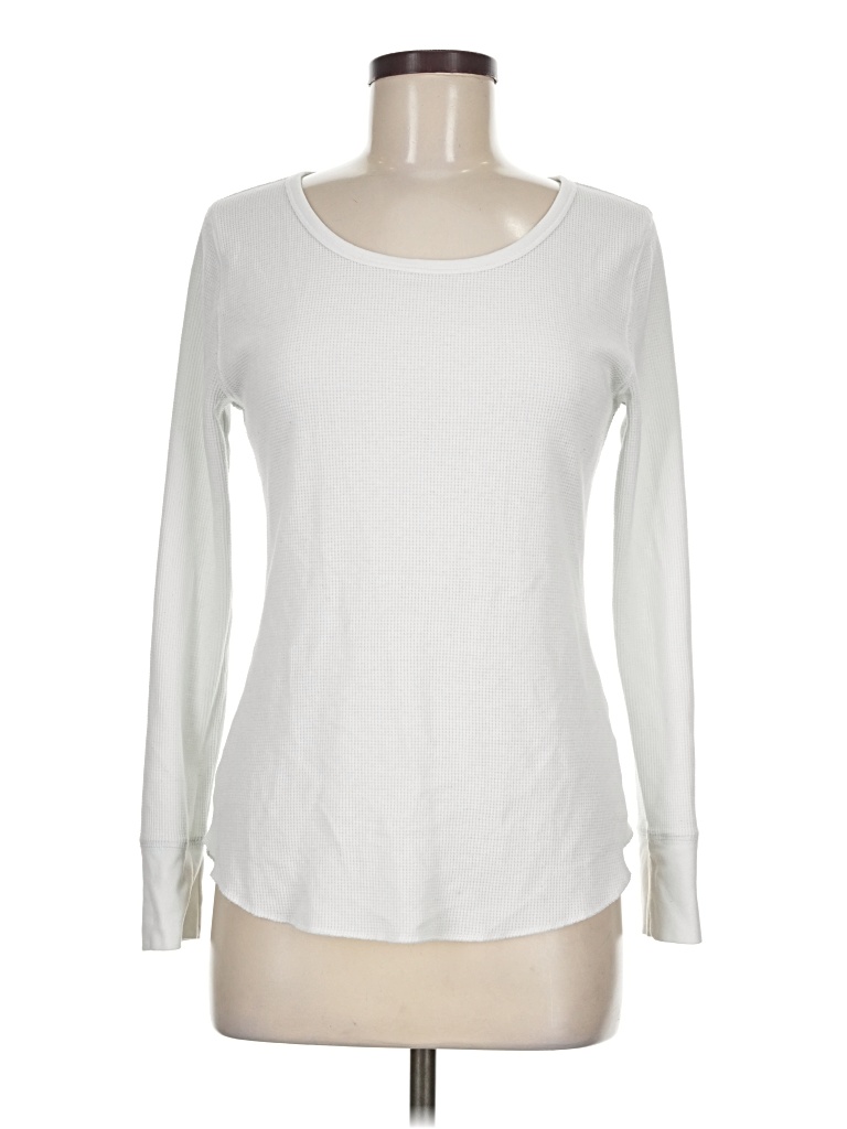 Pre-owned Old Navy Long Sleeve T-shirt In Ivory