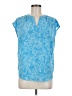 Fun2Fun 100% Polyester Blue Short Sleeve Blouse Size M - photo 1