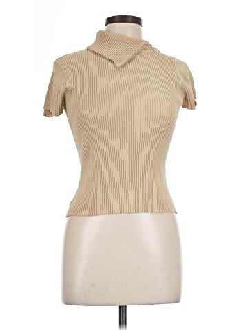 August Silk Short Sleeve Turtleneck (view 1)