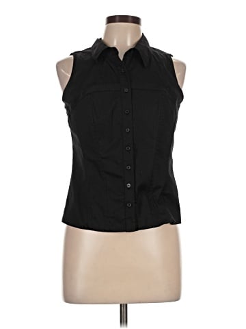 White House Black Market Sleeveless Button-Down Shirt (view 1)