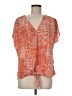 Beacon 100% Polyester Orange Short Sleeve Blouse Size M - photo 1
