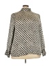 MNG Houndstooth Gray Silver Long Sleeve Blouse Size 20 - photo 1
