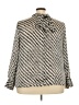 MNG Houndstooth Gray Silver Long Sleeve Blouse Size 20 - photo 2