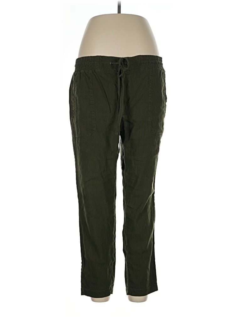 Pre-owned Lou & Grey Linen Pants In Green