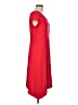 Chico's Solid Red Casual Dress Size Med (1) - photo 4