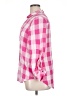 Intro 100% Lyocell Checkered-gingham Pink 3/4 Sleeve Button-Down Shirt Size XL - photo 5