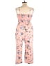 No Boundaries 100% Recycled Polyester Floral Pink Jumpsuit Size XXL - photo 2