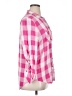 Intro 100% Lyocell Checkered-gingham Pink 3/4 Sleeve Button-Down Shirt Size XL - photo 4