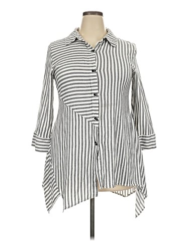 Soft Surroundings 3/4 Sleeve Button-Down Shirt (view 1)