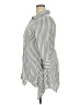 Soft Surroundings Stripes Gray 3/4 Sleeve Button-Down Shirt Size XXL (estimated) - photo 5