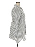 Soft Surroundings Stripes Gray 3/4 Sleeve Button-Down Shirt Size XXL (estimated) - photo 4