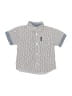 Ben Sherman 100% Cotton Polka Dots Silver Short Sleeve Button-Down Shirt 12-18 MO / 18 MO - photo 1