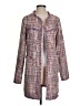 Laundry by Shelli Segal 100% Polyester Tweed Purple Coat Size S - photo 1