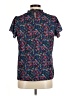 SimpleFun 100% Polyester Floral Blue Short Sleeve Blouse Size M - photo 2