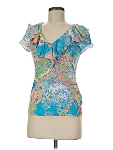 Lauren by Ralph Lauren Short Sleeve Blouse (view 1)