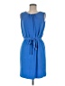 Ann Taylor Solid Blue Casual Dress Size M - photo 1