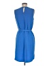 Ann Taylor Solid Blue Casual Dress Size M - photo 2