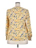 Pleione 100% Polyester Yellow Long Sleeve Blouse Size XL - photo 2