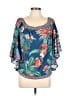 Flying Tomato Blue 3/4 Sleeve Blouse Size L - photo 1