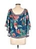 Flying Tomato Blue 3/4 Sleeve Blouse Size L - photo 2