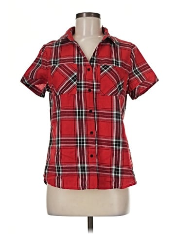 Allegra K Short Sleeve Button-Down Shirt (view 1)