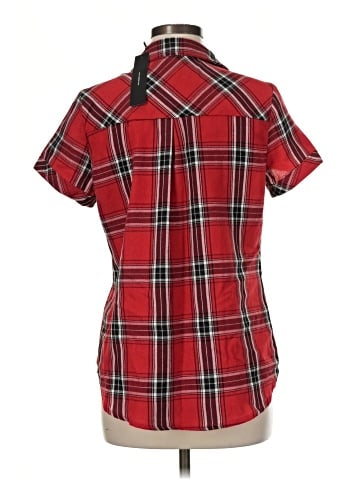 Allegra K Short Sleeve Button-Down Shirt (view 2)