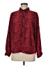 Liz Claiborne 100% Polyester Paisley Red Long Sleeve Blouse Size Med Petite - photo 1