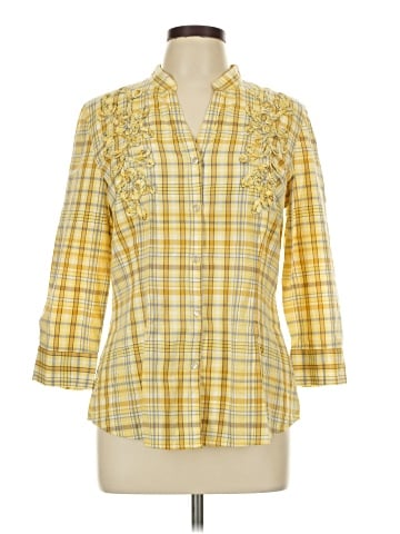 Charter Club 3/4 Sleeve Button-Down Shirt (view 1)