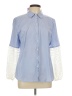 Chico's Color Block Blue 3/4 Sleeve Blouse Size Lg Petite - photo 1