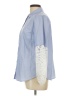 Chico's Color Block Blue 3/4 Sleeve Blouse Size Lg Petite - photo 5