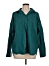 H&M Color Block Teal Long Sleeve Button-Down Shirt Size L - photo 1