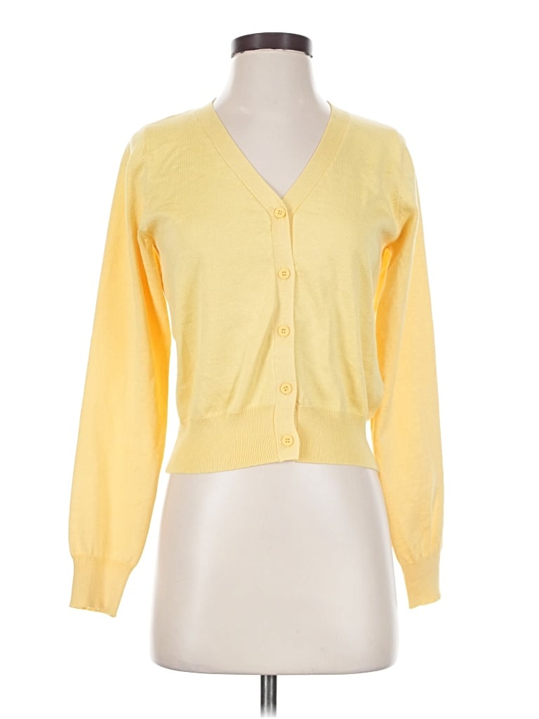 Pre-owned Unbranded Cardigan Sweater In Yellow