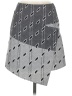 C/MEO Collective Graphic Gray Black Casual Skirt Size S - photo 1